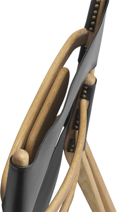 Saxe Chair - Olieret eg / Sort læder