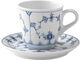 Blue Fluted Plain espressokopp med fat 9 cl