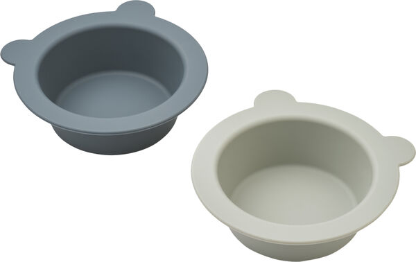 Peony Suction Bowl 2-Pack Whale blu
