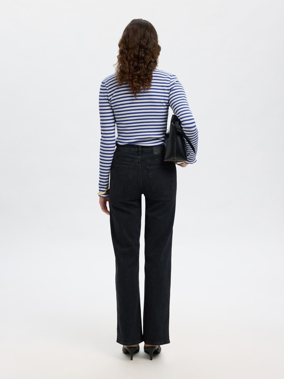 SLFANNA LS CREW NECK TEE STR NOOS