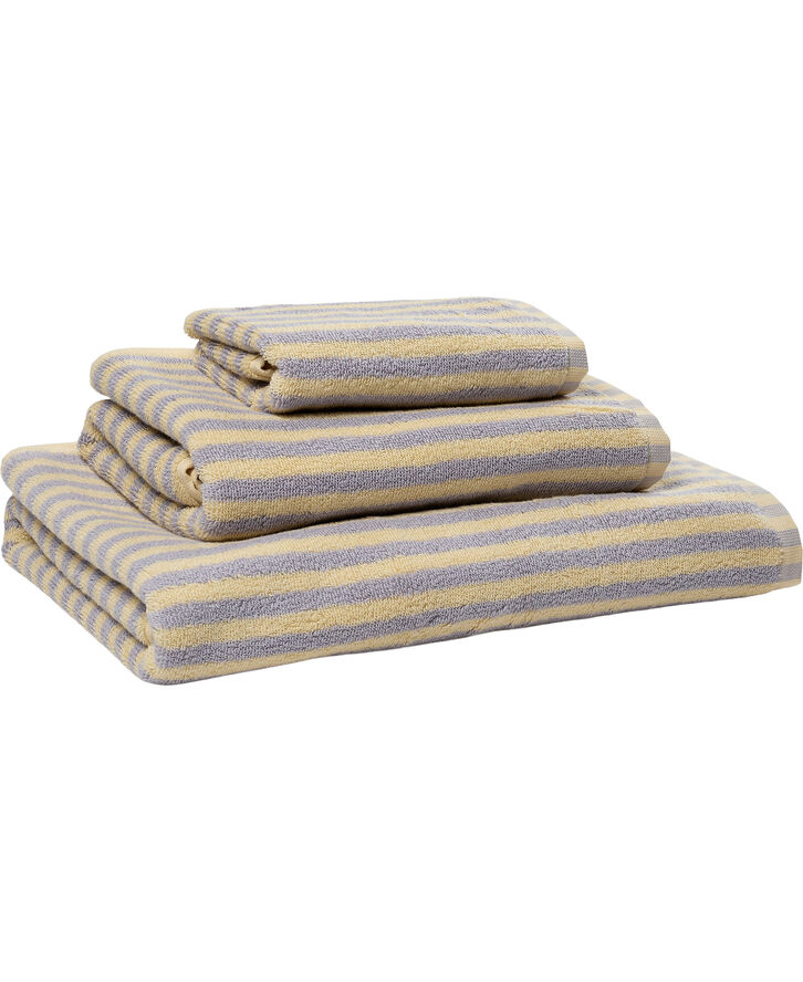 Stripe 40x60cm GOTS yellow/lavender col. 01