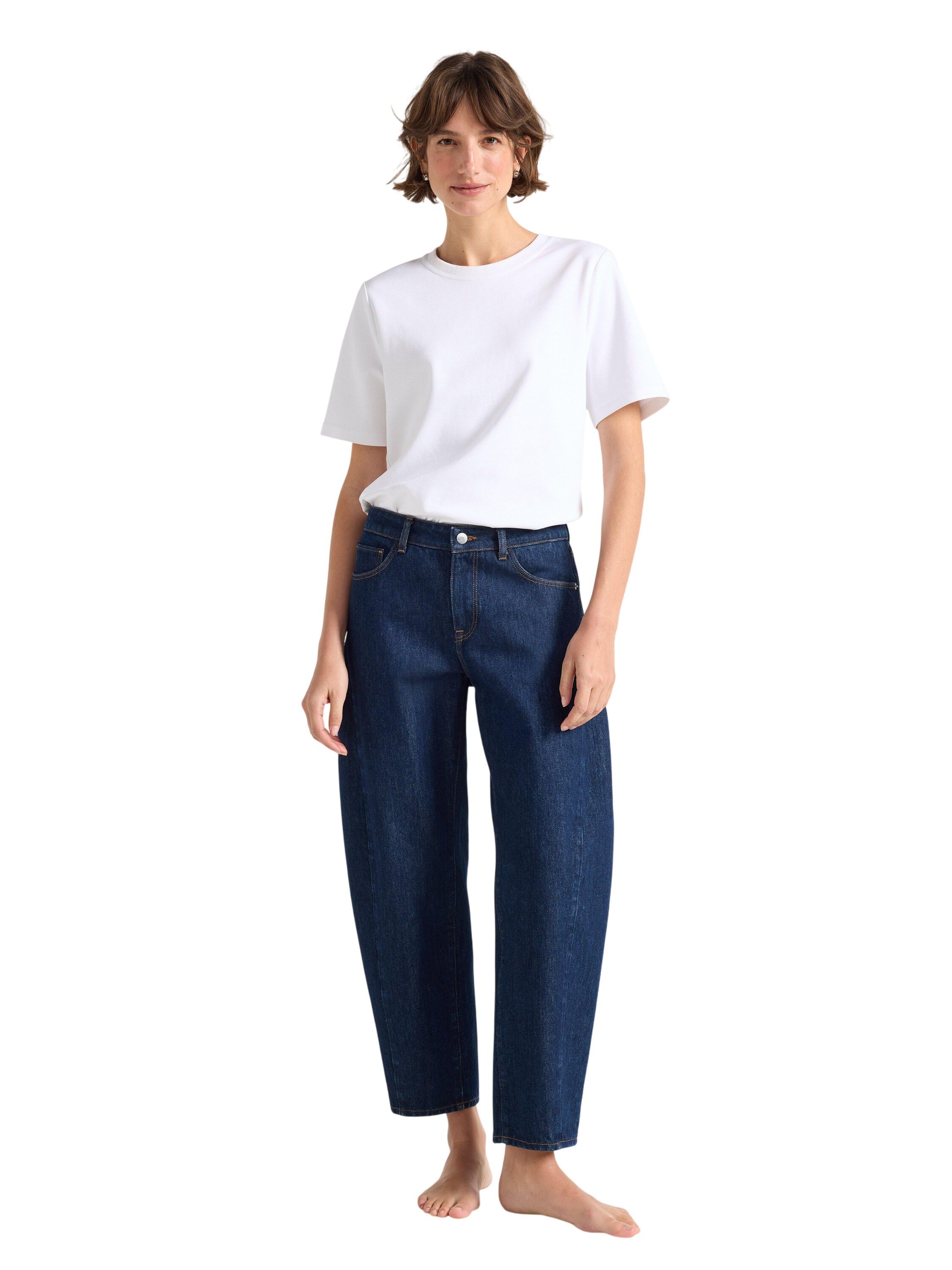Trousers denim Barrel rinse