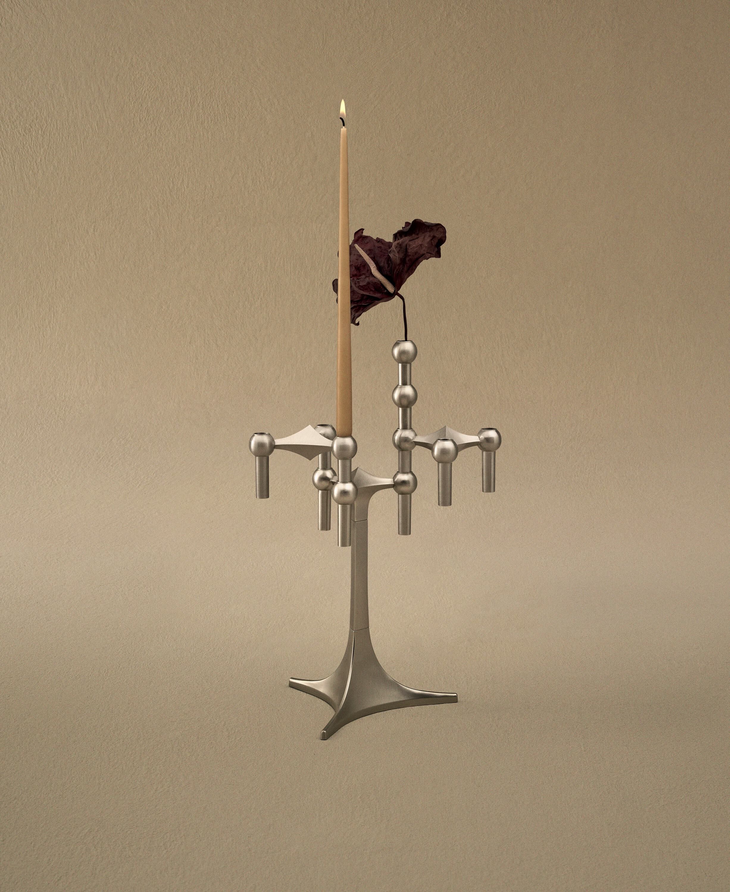 STOFF Nagel vase - brushed chrome