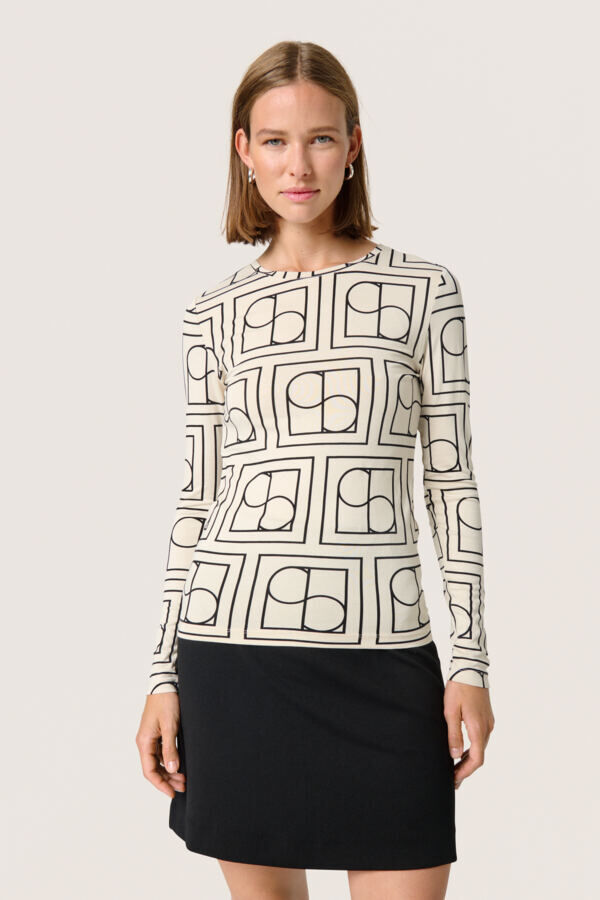 SLHanadi Printed Round Neck LS