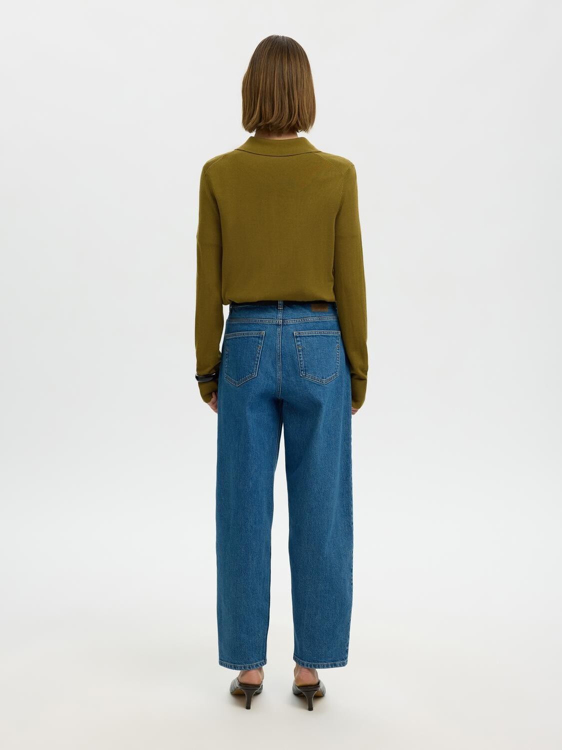 SLWTHEA LS KNIT MERINO COLLAR NECK