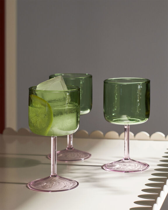 Tint Wine Glass-Set of 2-Green and