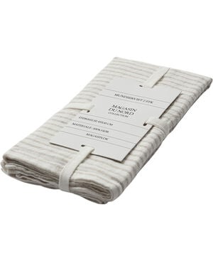 LINEN/HVID-NATUR, MUNDSERVIET, SÆT
