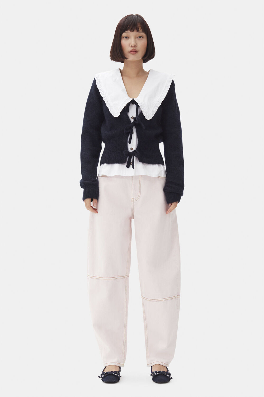 Light Mohair Tie String Cardigan