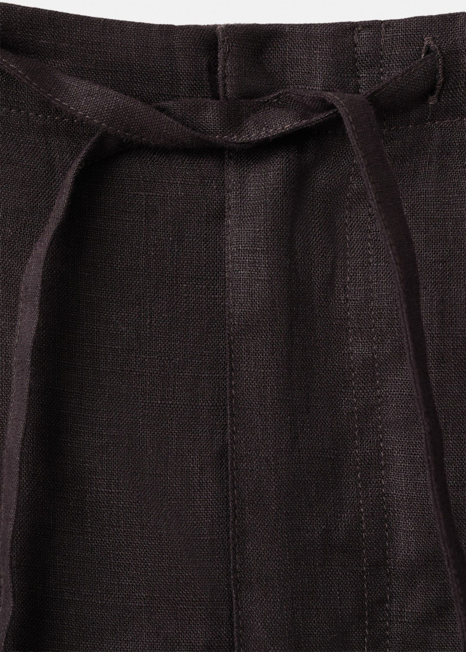 Bow linen trousers