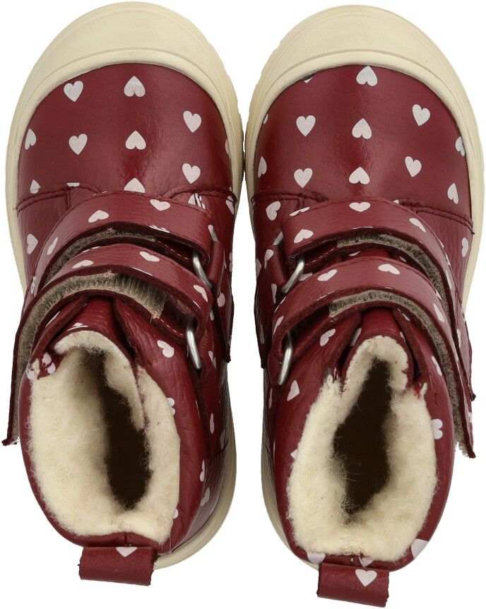 TEX-st&oslash;vle med hjerteprint og uldfo