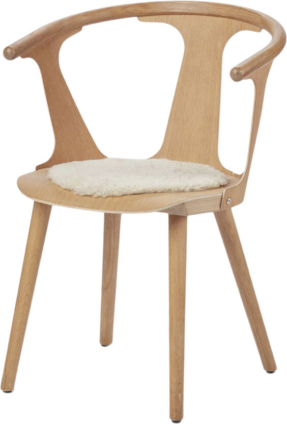 Seat Cover, Short-Wool Curly New Zealand Sheepskin, Round &Oslash;34 cm Moon