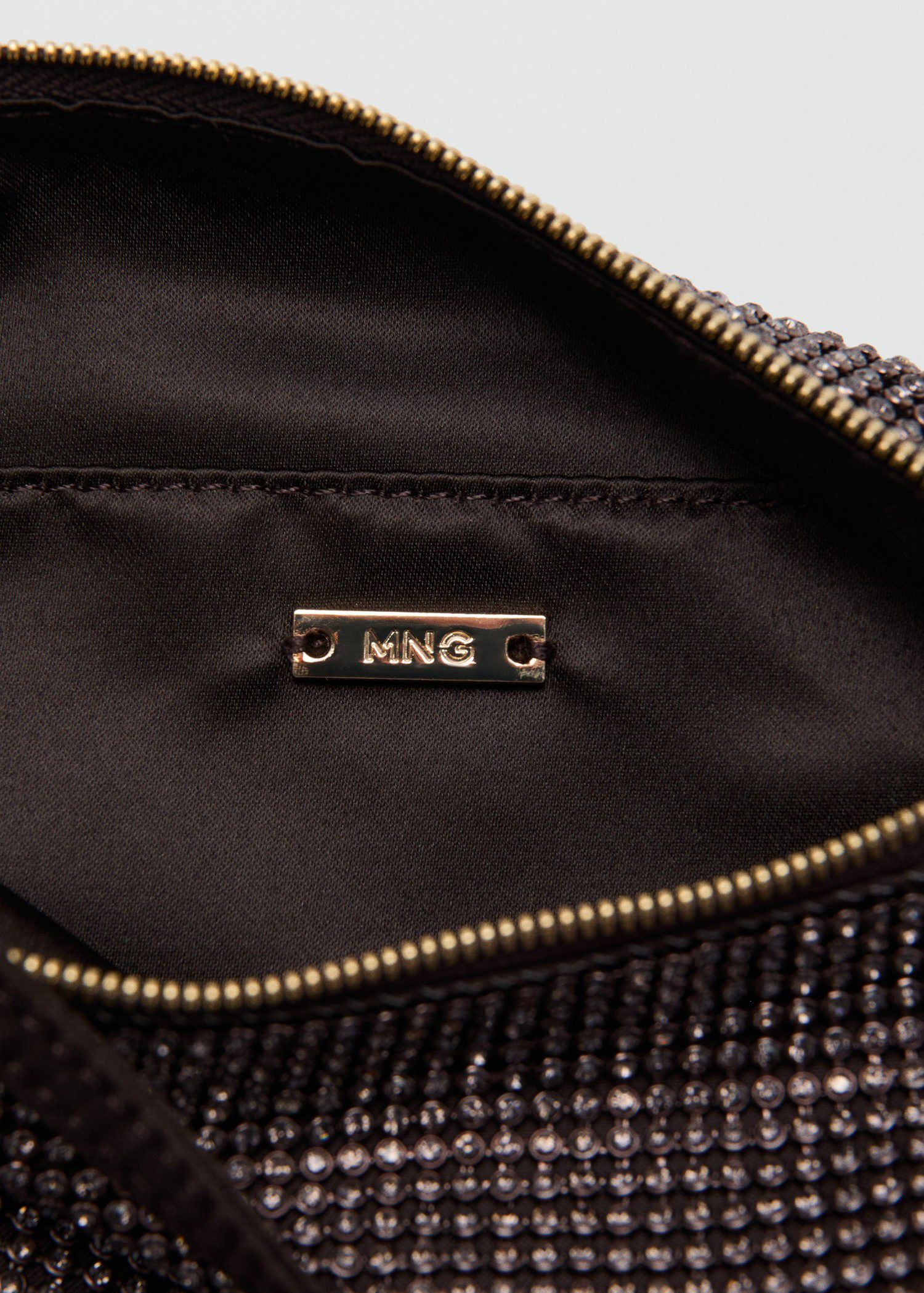 Handbag with rhinestones