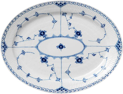 Blue Fluted Half Lace fat 36,5 cm