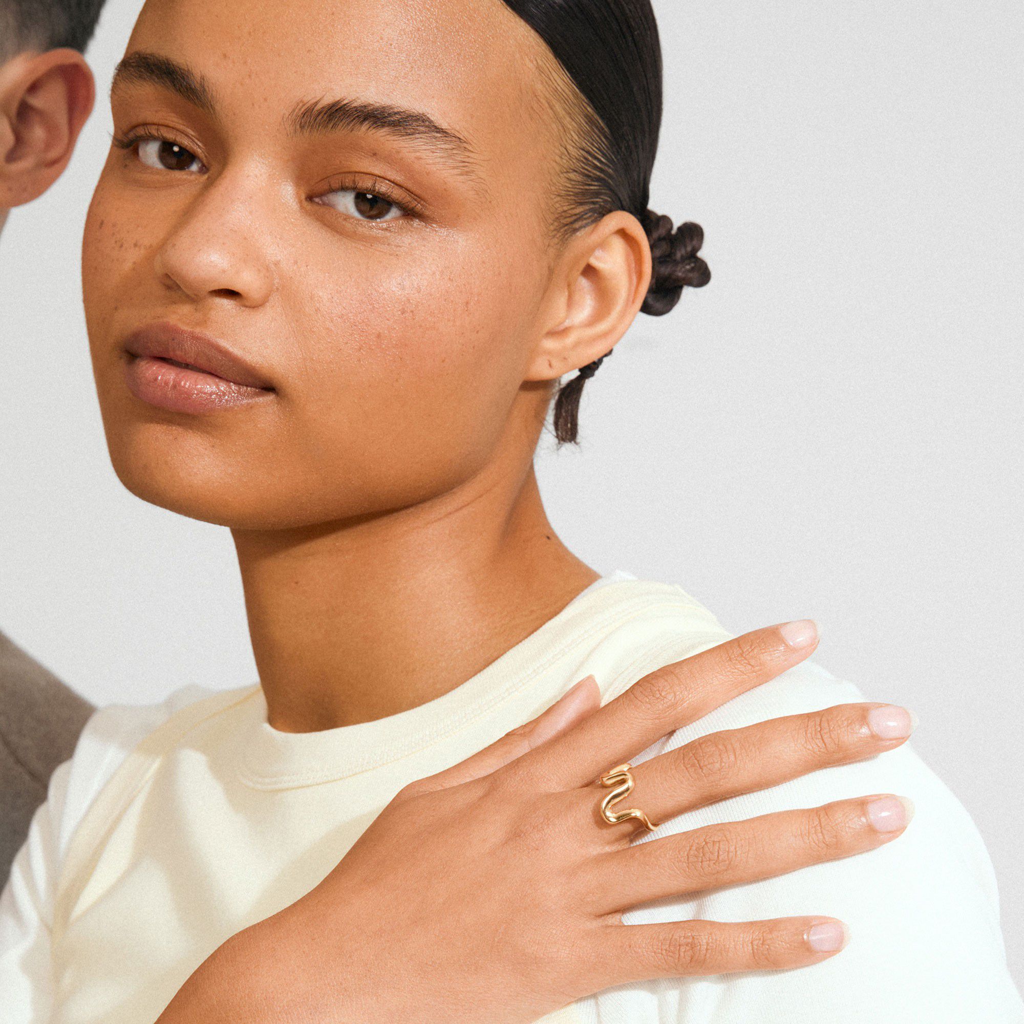 AIKO ring guldbelagt Go with the fl