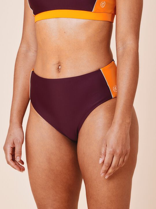 Ubud Colorblock high-waisted bikini bottom - Nero