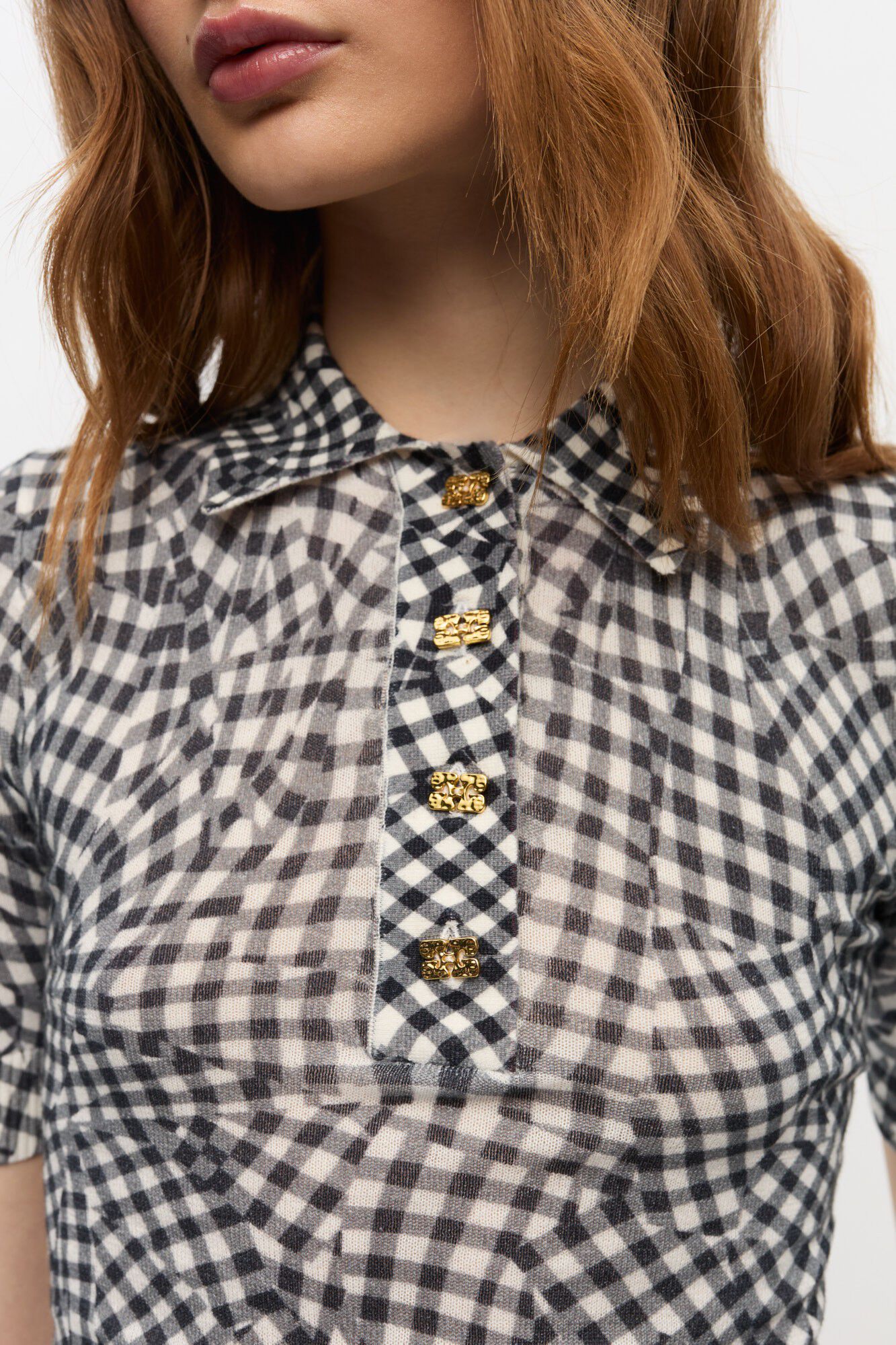 Sheer Cotton Printed Polo