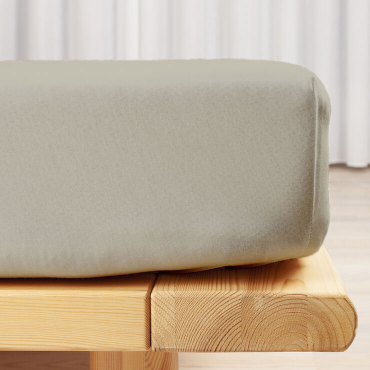 Økologisk boxlagen, jersey - GOTS, sand