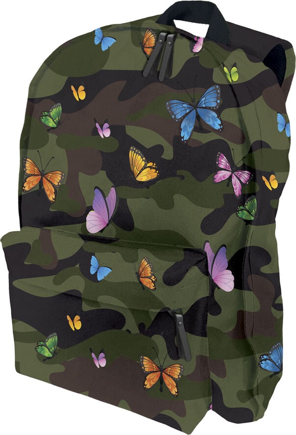 Valiant butterfly backpack w. front zip pocket 44x30x16 cm