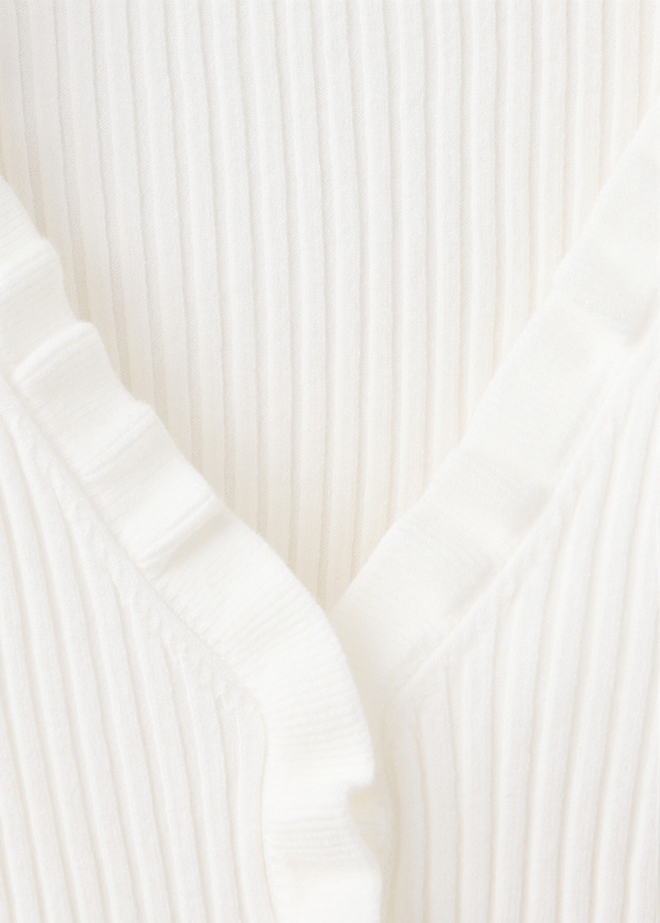 Ribbed ruffle cardigan