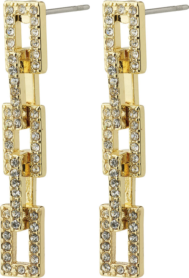 COBY recycled crystal earrings gold-plated
