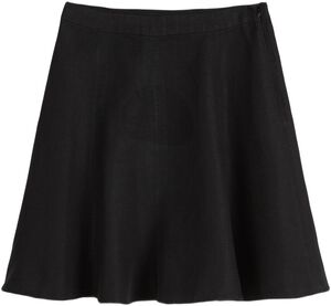 Woven skirt, short length, flared h