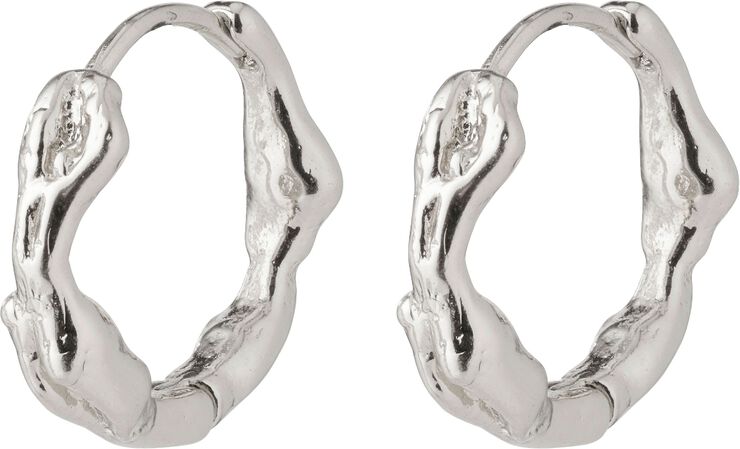 ZION small huggie hoop earrings silver-plated