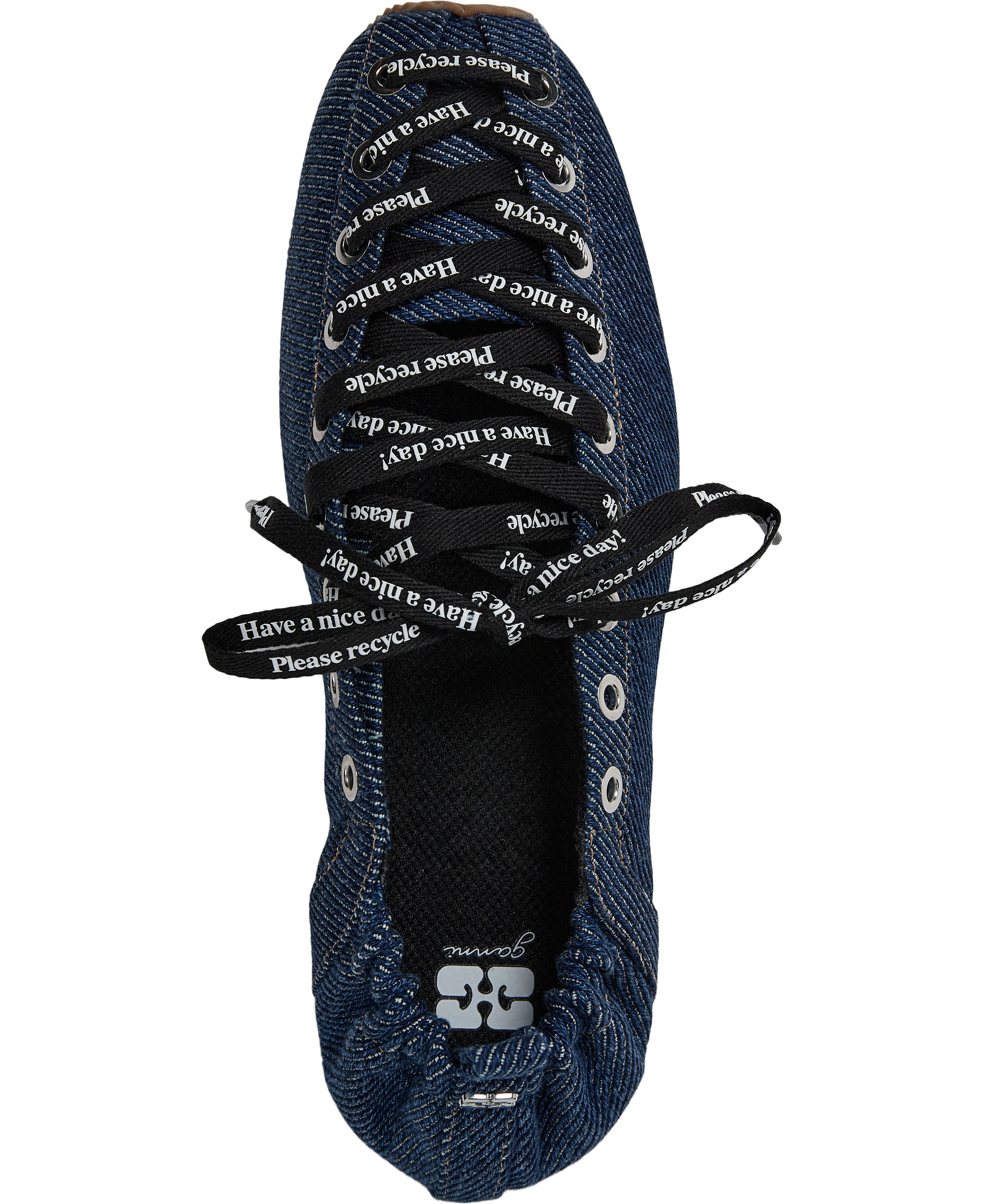 Lace Up Sporty Ballerina Denim
