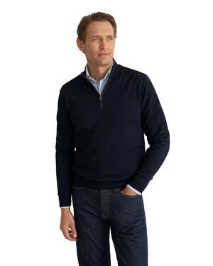 Merino Quarter Zip Knit Sweater