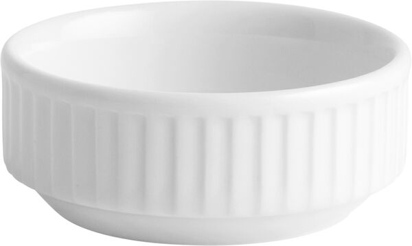 "Skål Plissé 7 x 3 cm Hvit"