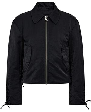 Rider Jacket Black Nylon Twill-34