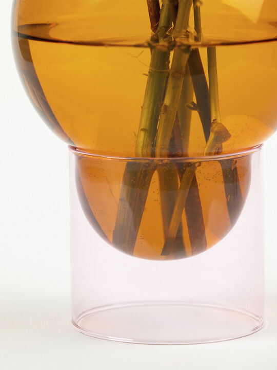 BUBBLE TUBE, LARGE, AMBER/ROSE, 90270A