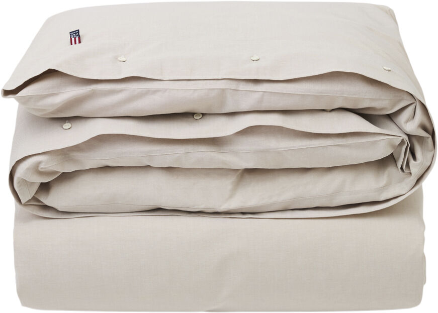 Pin Point Beige Cotton Duvet Cover