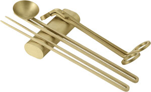 Clip Candle, Care Kit, Brass