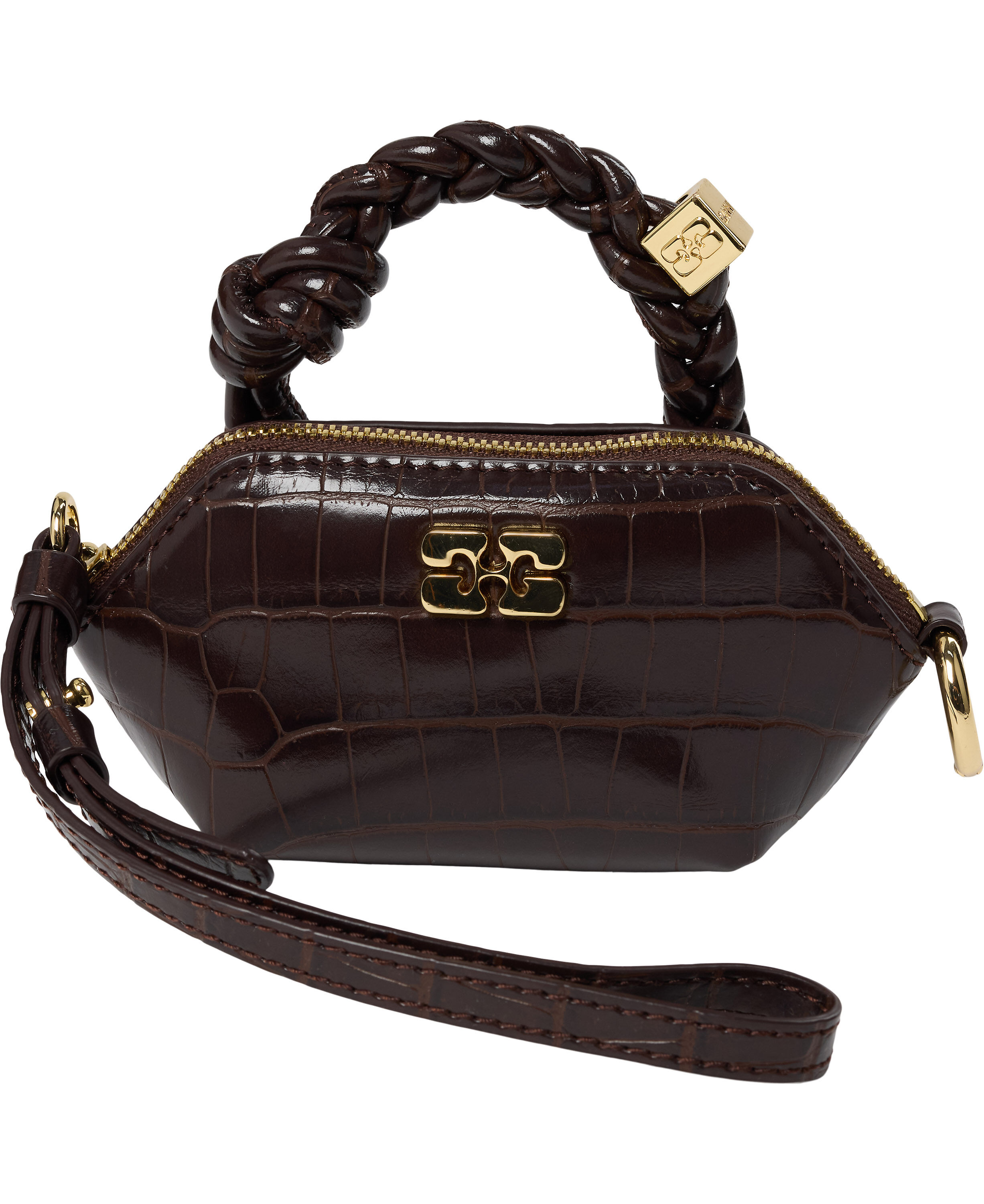 Ganni Bou Bag Nano Croco