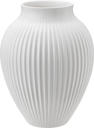 Knabstrup vas H 20 cm ripple white