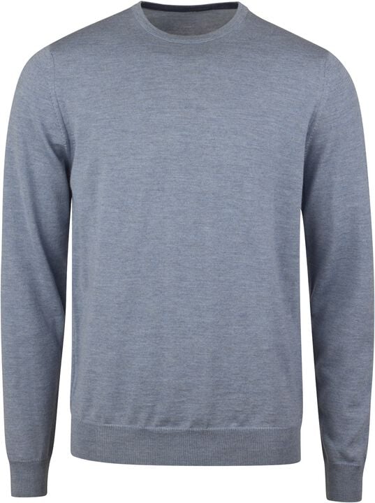 Sweater Knitted Crew Neck With Patch Merino Wool