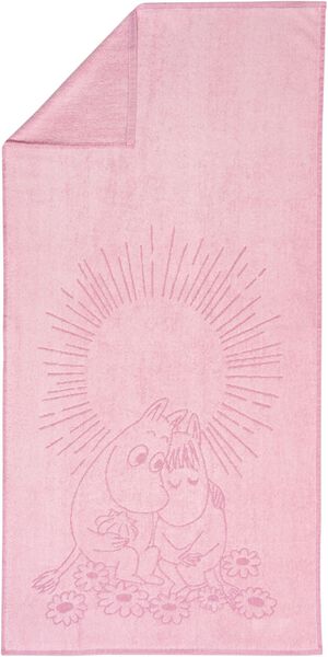 Moomin badeh&aring;ndkl&aelig;de 70x140 Sweethearts lyser&oslash;d GOTS