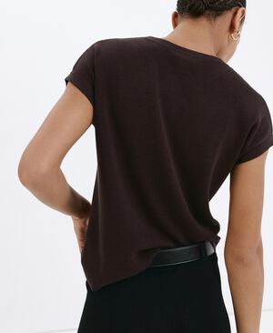 Cotton short sleeve sweater