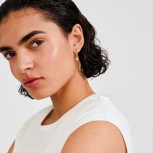 FIRE hoop &oslash;reringe guldbelagt