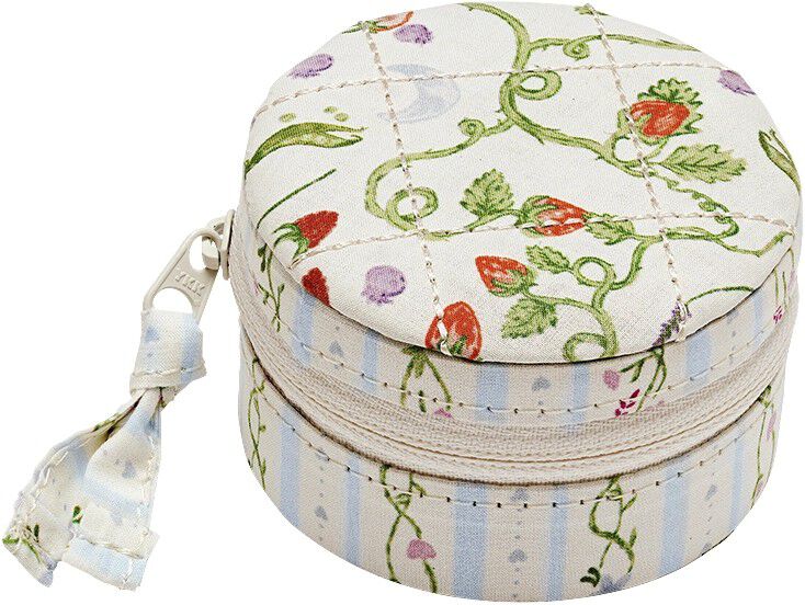 Round Jewelry Box - Small Garden Magic Ivory