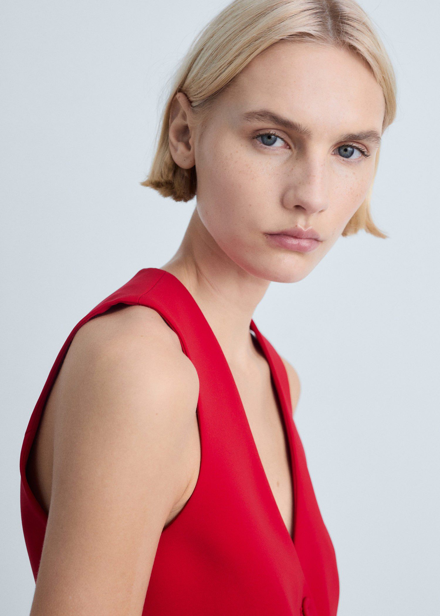 Suit waistcoat with buttons