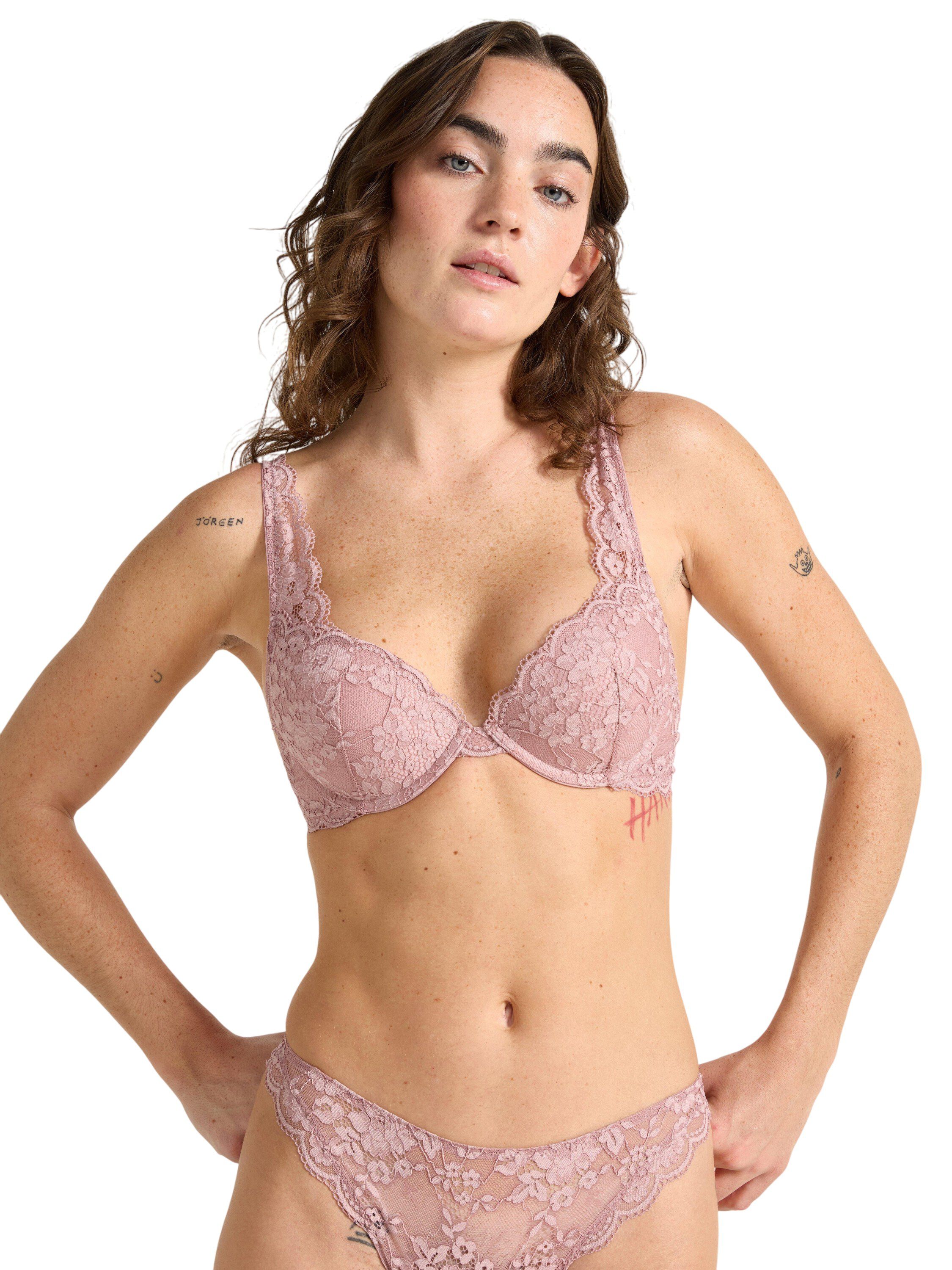 Malva push-up-bh med spets