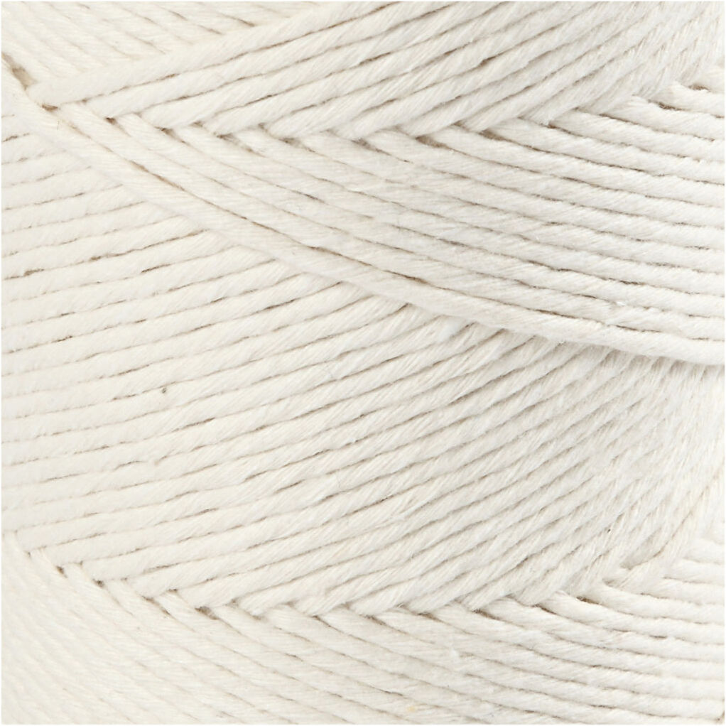 Macram&eacute; snor, L: 198 m, diam. 2 mm.