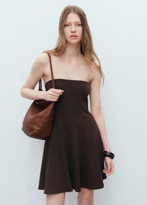 Pleated short dress