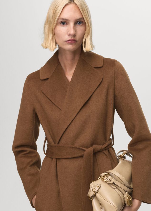 HANDMADE WOOL COAT WITH BELT. -- BATIN