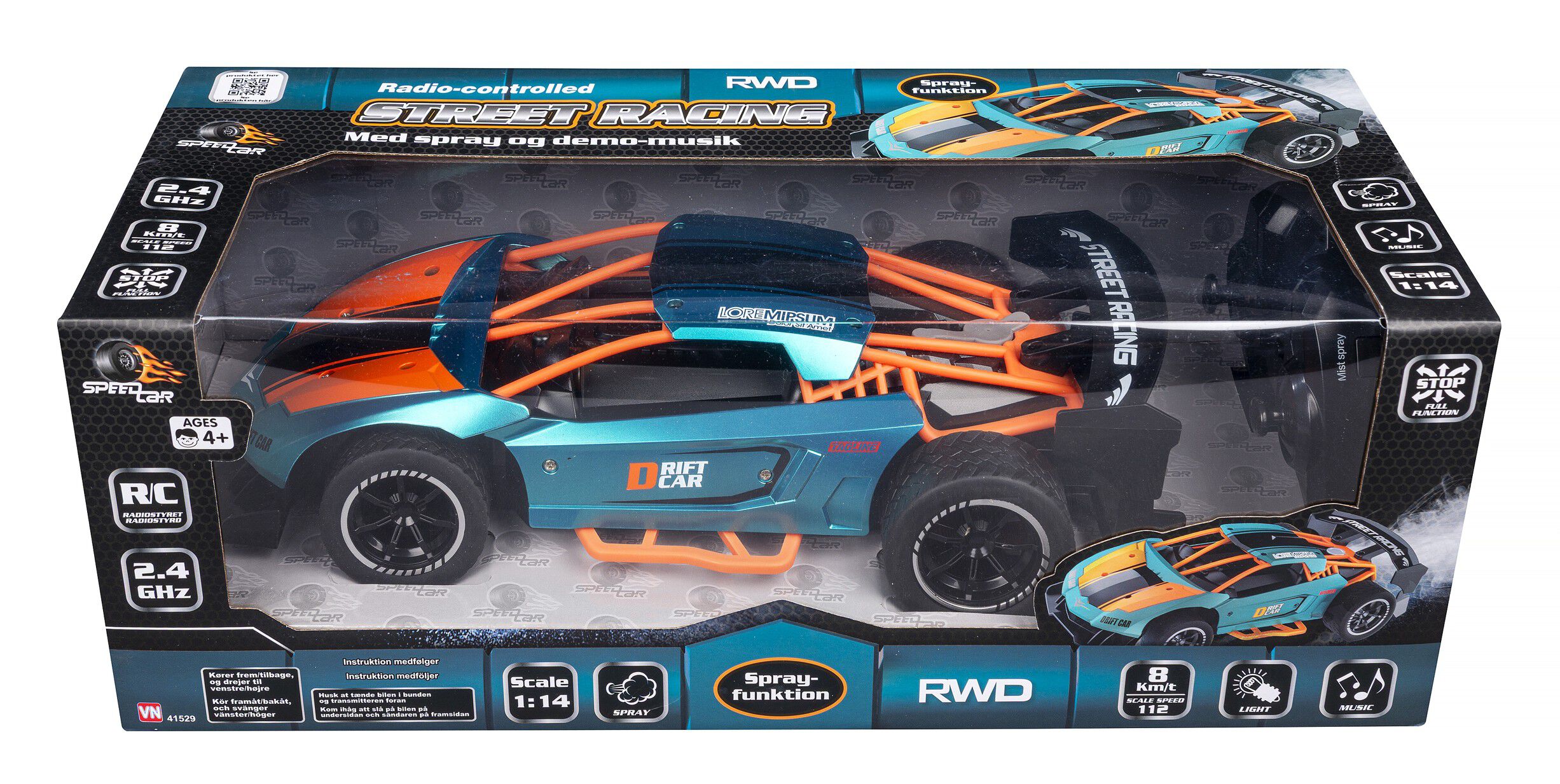 R/C DRIFTCAR 4WD-R&Oslash;G 1:14