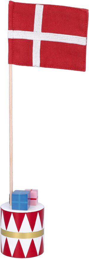 Bordflag dansk H30 cm r&oslash;d/hvid