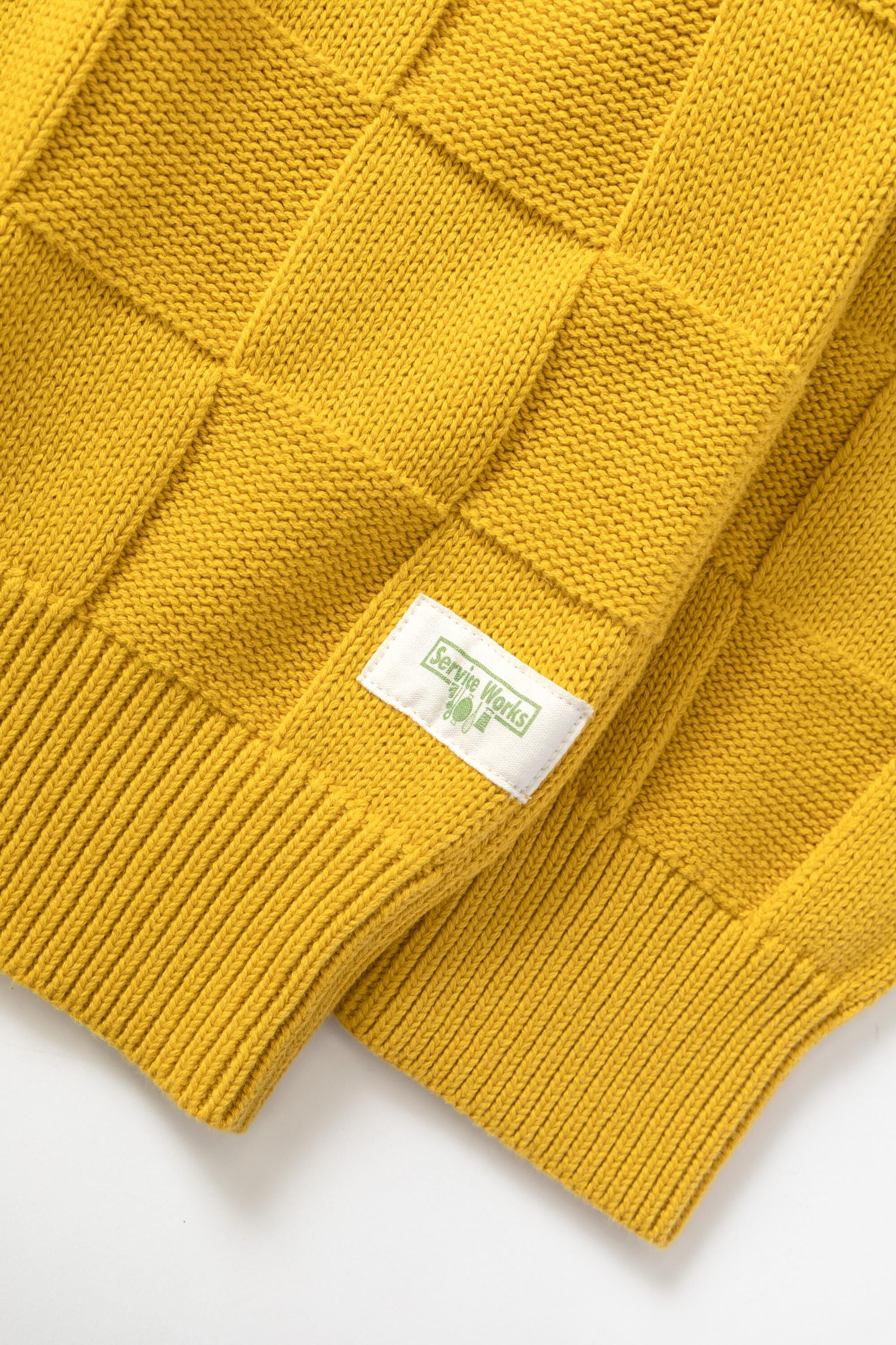 CHECK KNIT CREWNECK