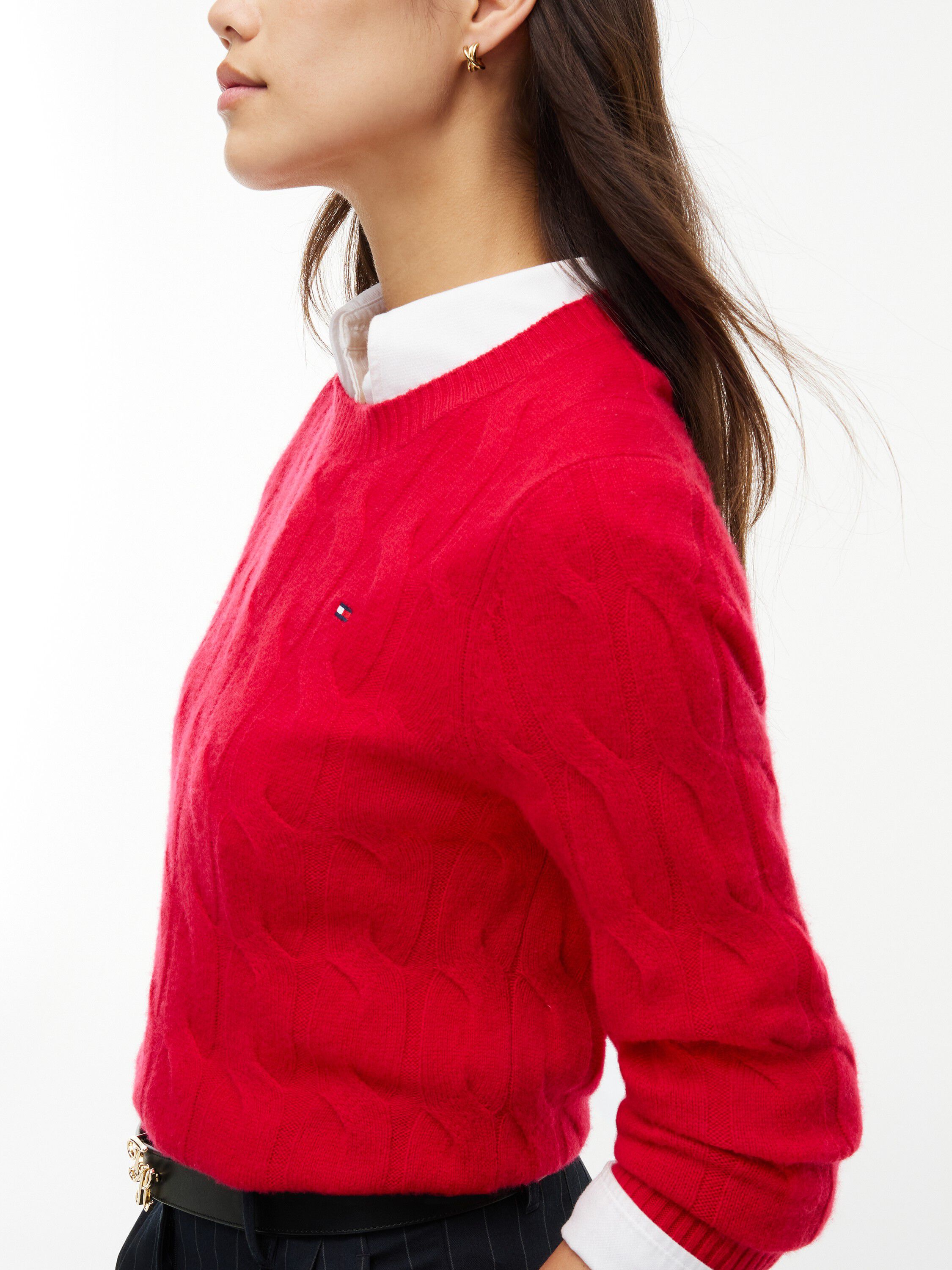Pure Wool Chain Cable Knit Jumper