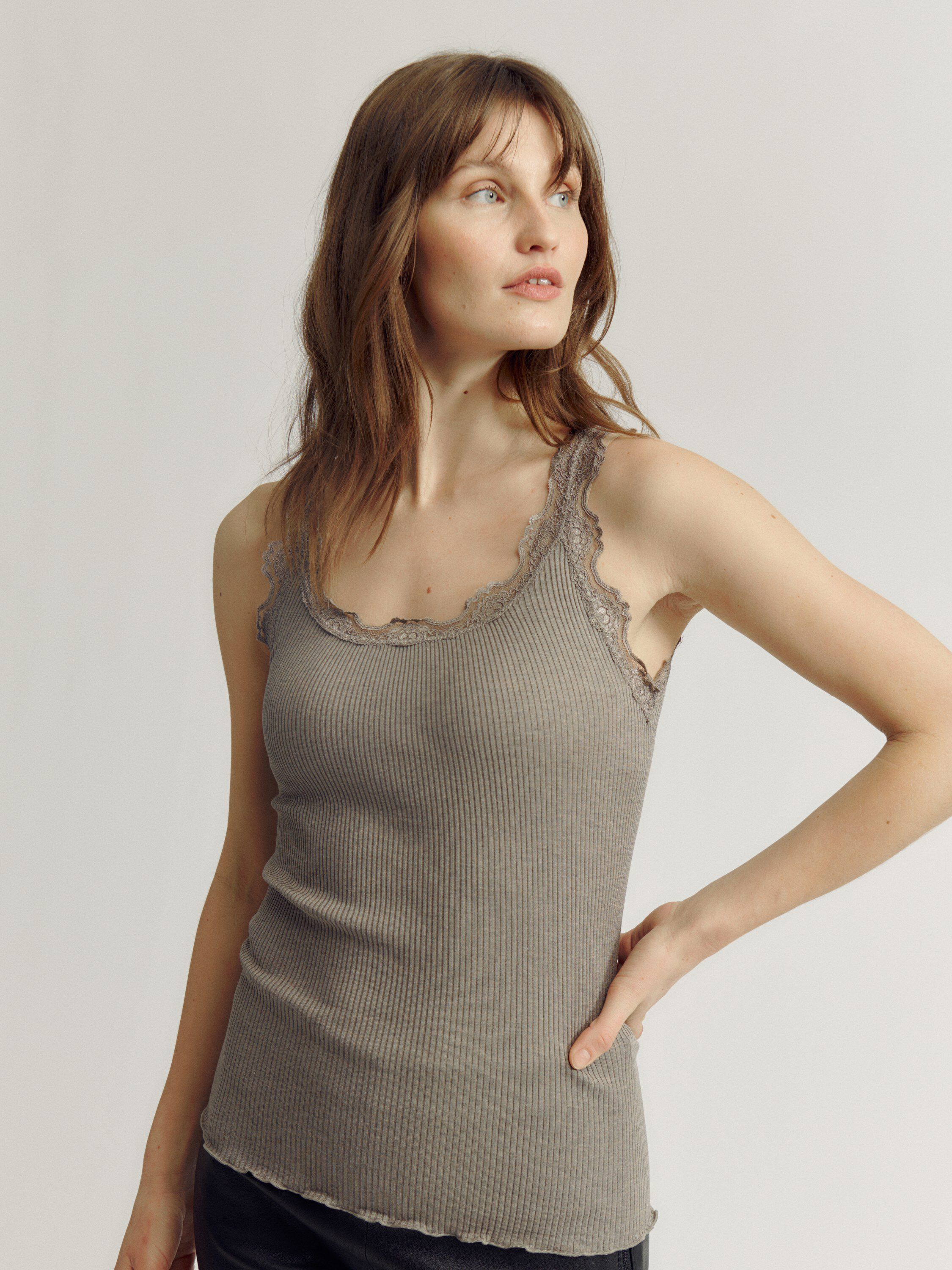 RWBabette Silk SL U-neck Lace Top
